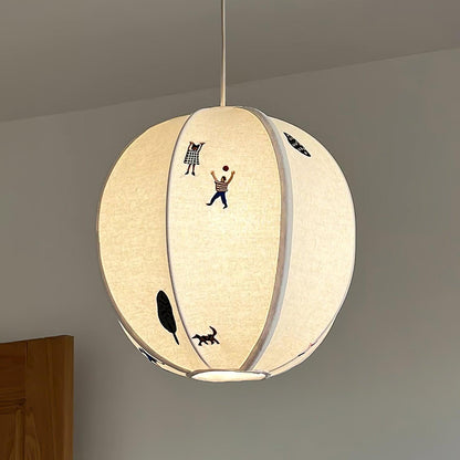 Park Embroidered Textile Houselight Pendant Lamp