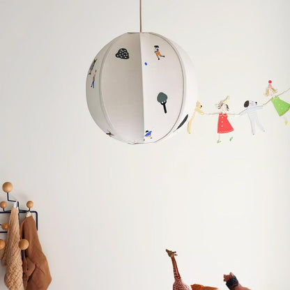 Park Embroidered Textile Swag Lamp