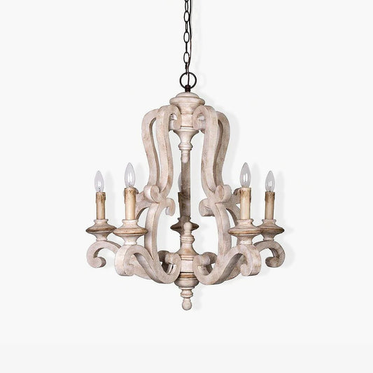 Parrotuncle Wooden Candle Ceiling fixture Chandelier