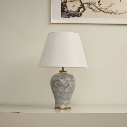 Patterned Ceramic Vase Table Lamp