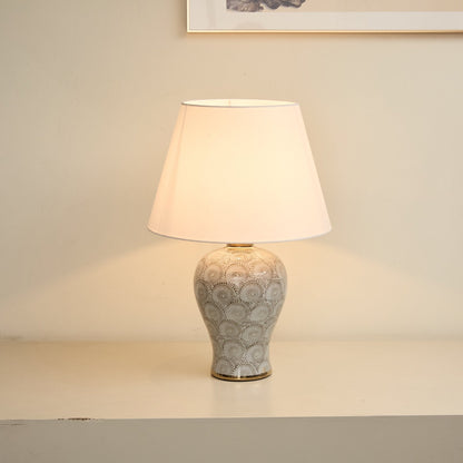 Patterned Ceramic Vase Table Lamp