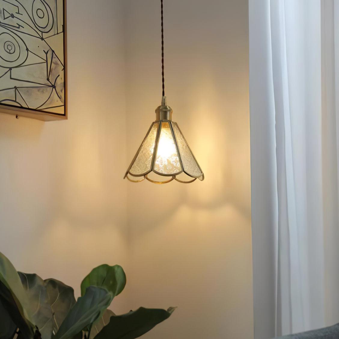 Patterned Glass Ceiling light fitting Pendant Lamp