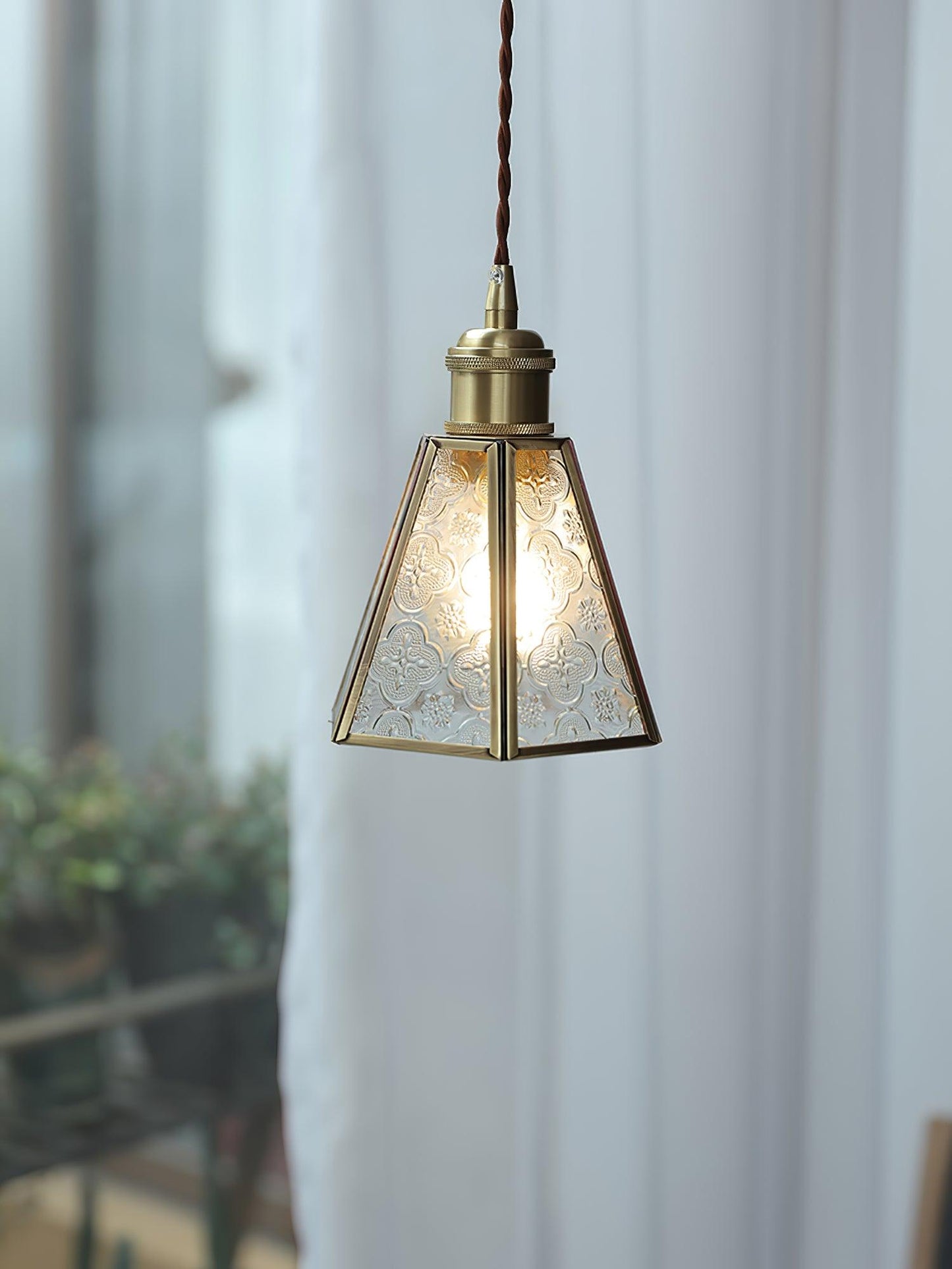 Patterned Glass Ceiling light fitting Pendant Lamp