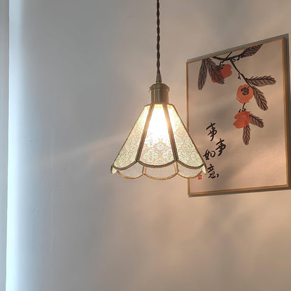 Patterned Glass Ceiling light fitting Pendant Lamp