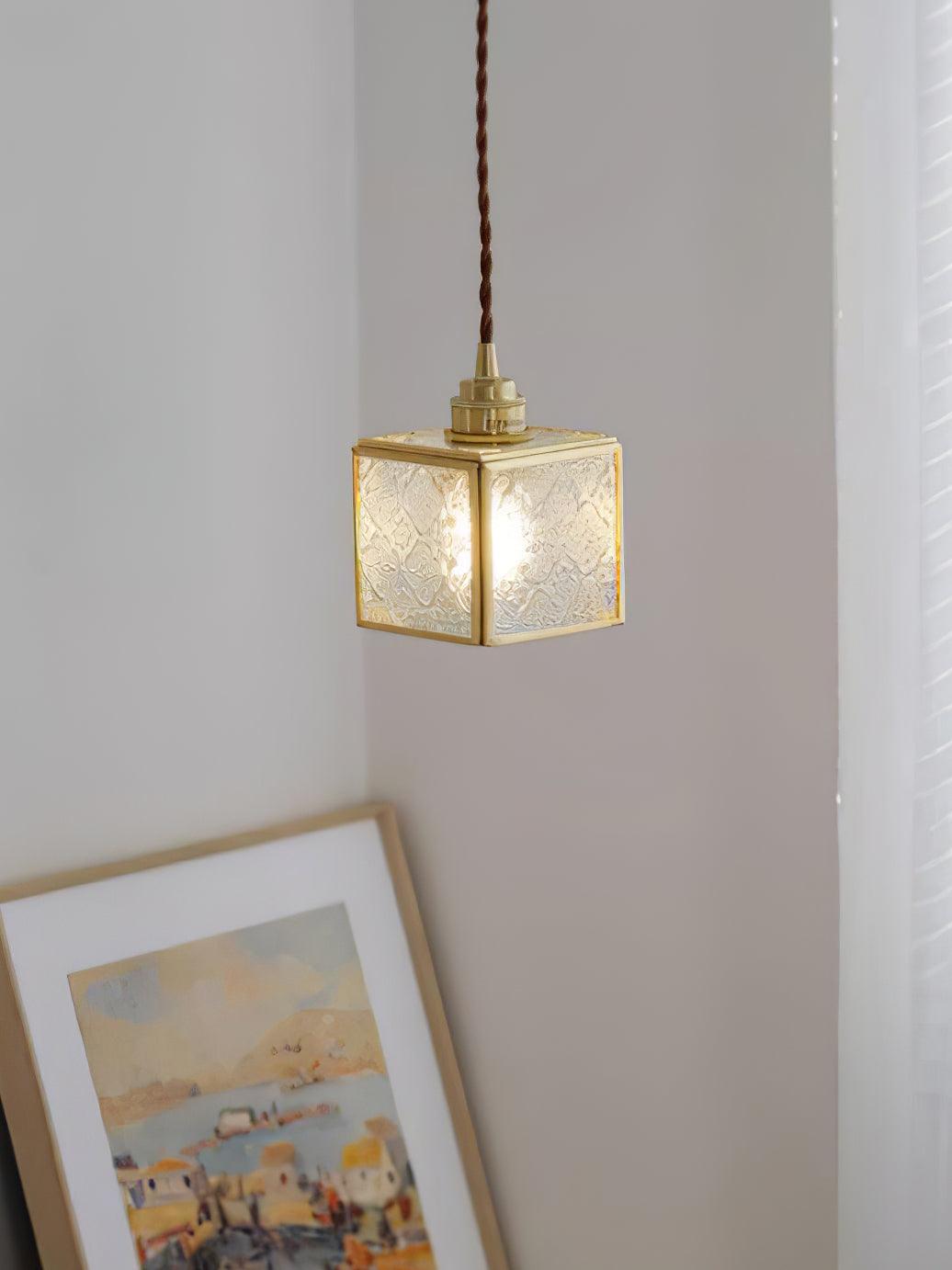 Patterned Glass Ceiling light fitting Pendant Lamp