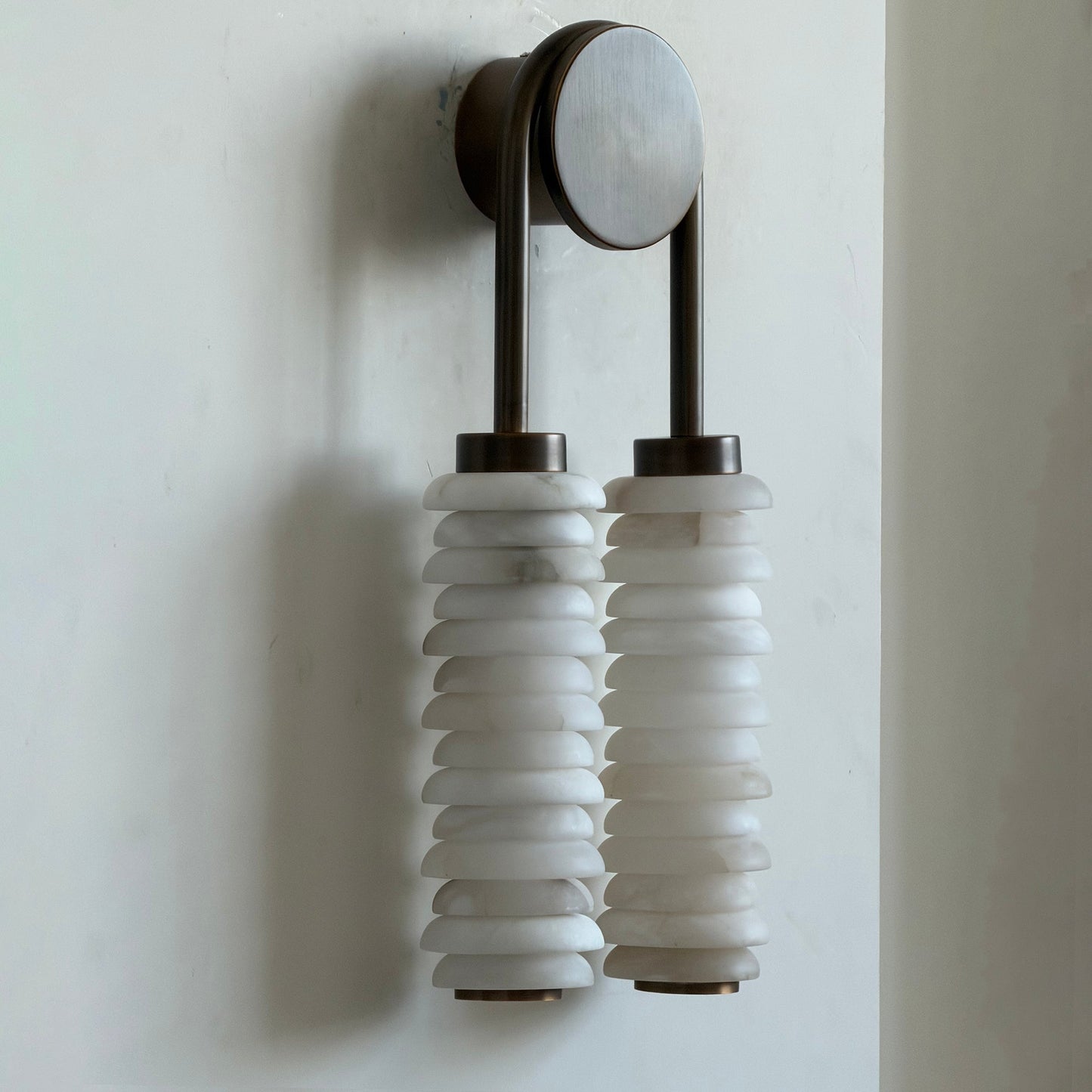 Calla Ribbed Alabaster Sconce