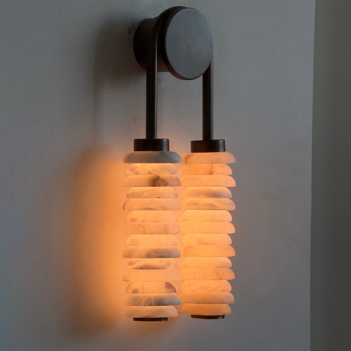 Calla Ribbed Alabaster Sconce