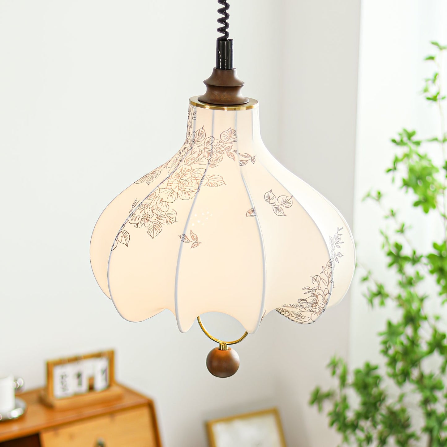 Pear Fabric Houselight Pendant Lamp