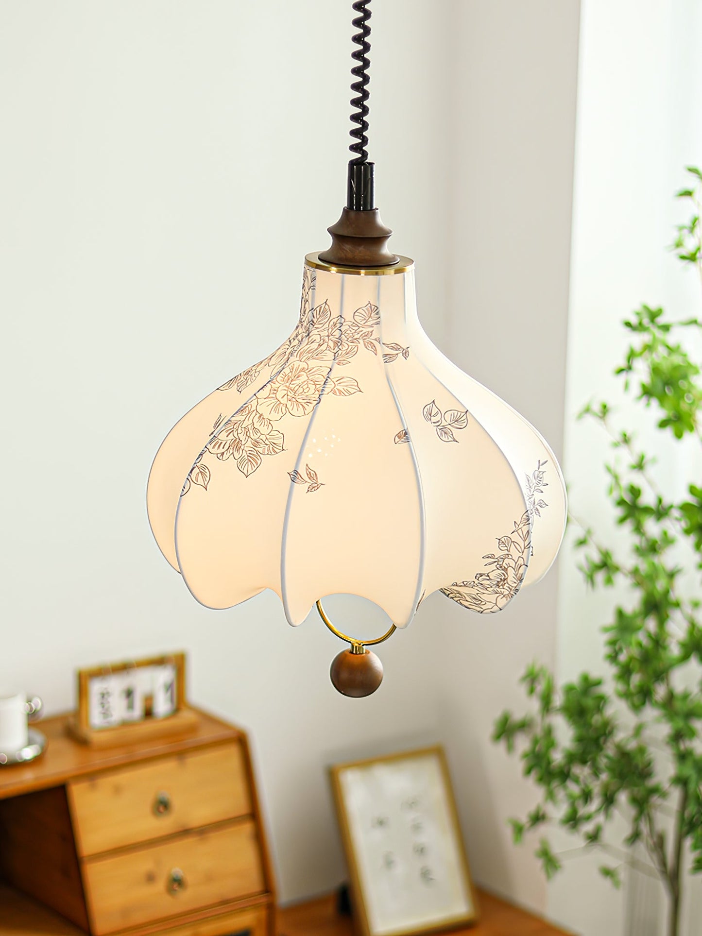 Pear Fabric Houselight Pendant Lamp