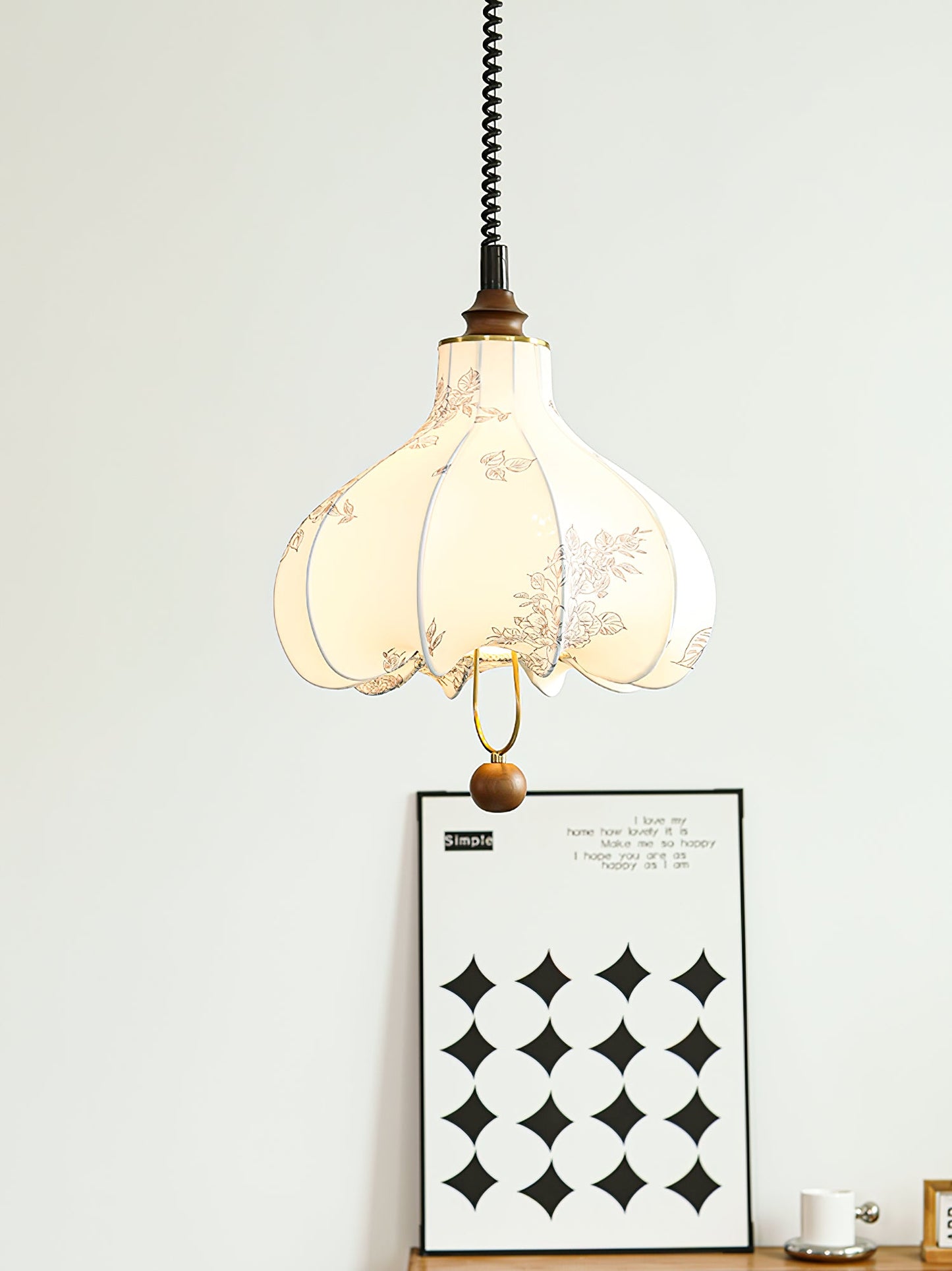 Pear Fabric Houselight Pendant Lamp