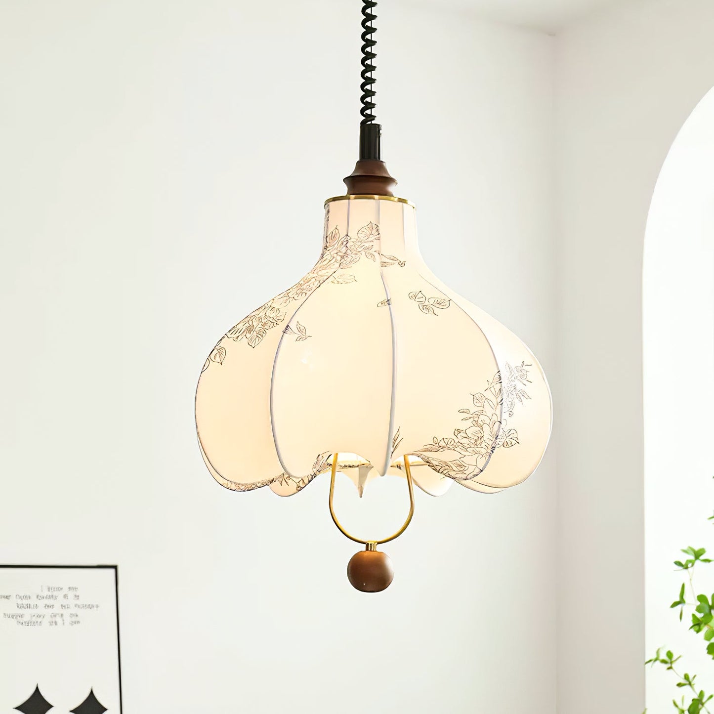 Pear Fabric Houselight Pendant Lamp