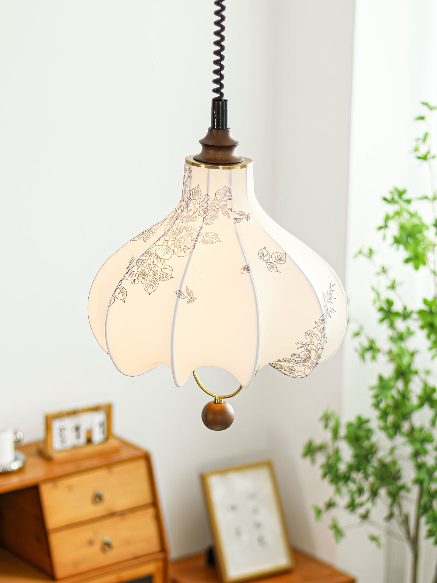 Pear Fabric Houselight Pendant Lamp