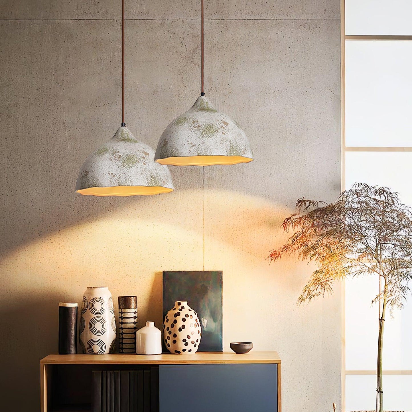 Pear Shape Ceramic Droplight Pendant Light