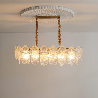 Pearl Glass Shell Crown Chandelier