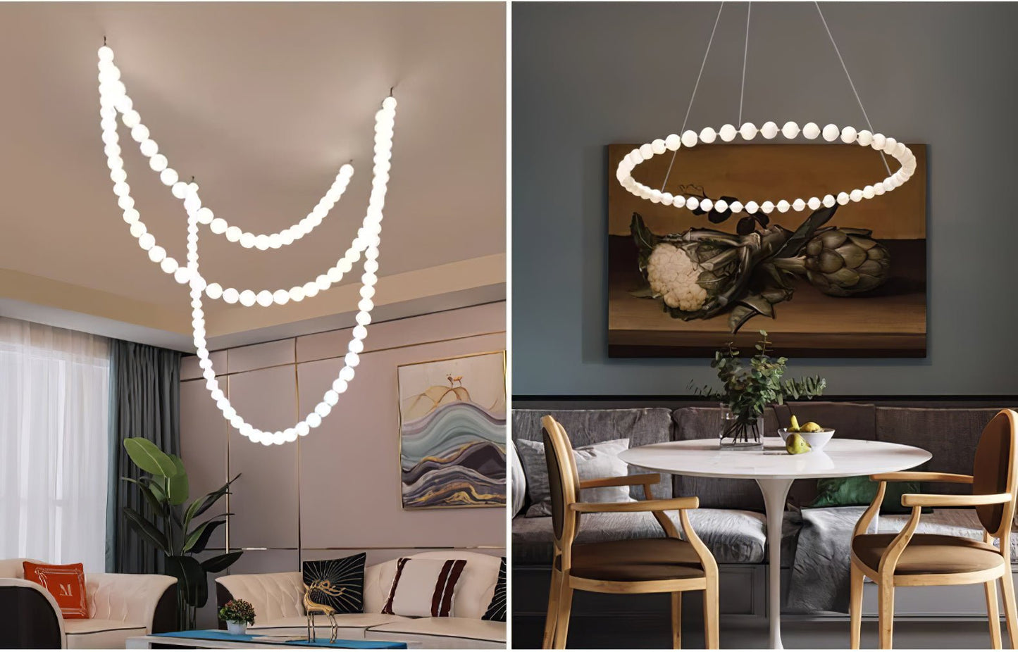 Pearl Necklace Balls Ceiling fixture Chandelier