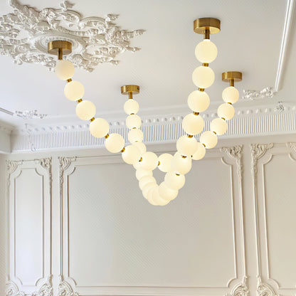 Pearl Necklace Balls Ceiling fixture Chandelier