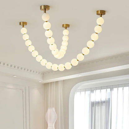 Pearl Necklace Balls Ceiling fixture Chandelier