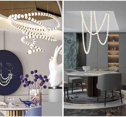 Pearl Necklace Balls Ceiling fixture Chandelier