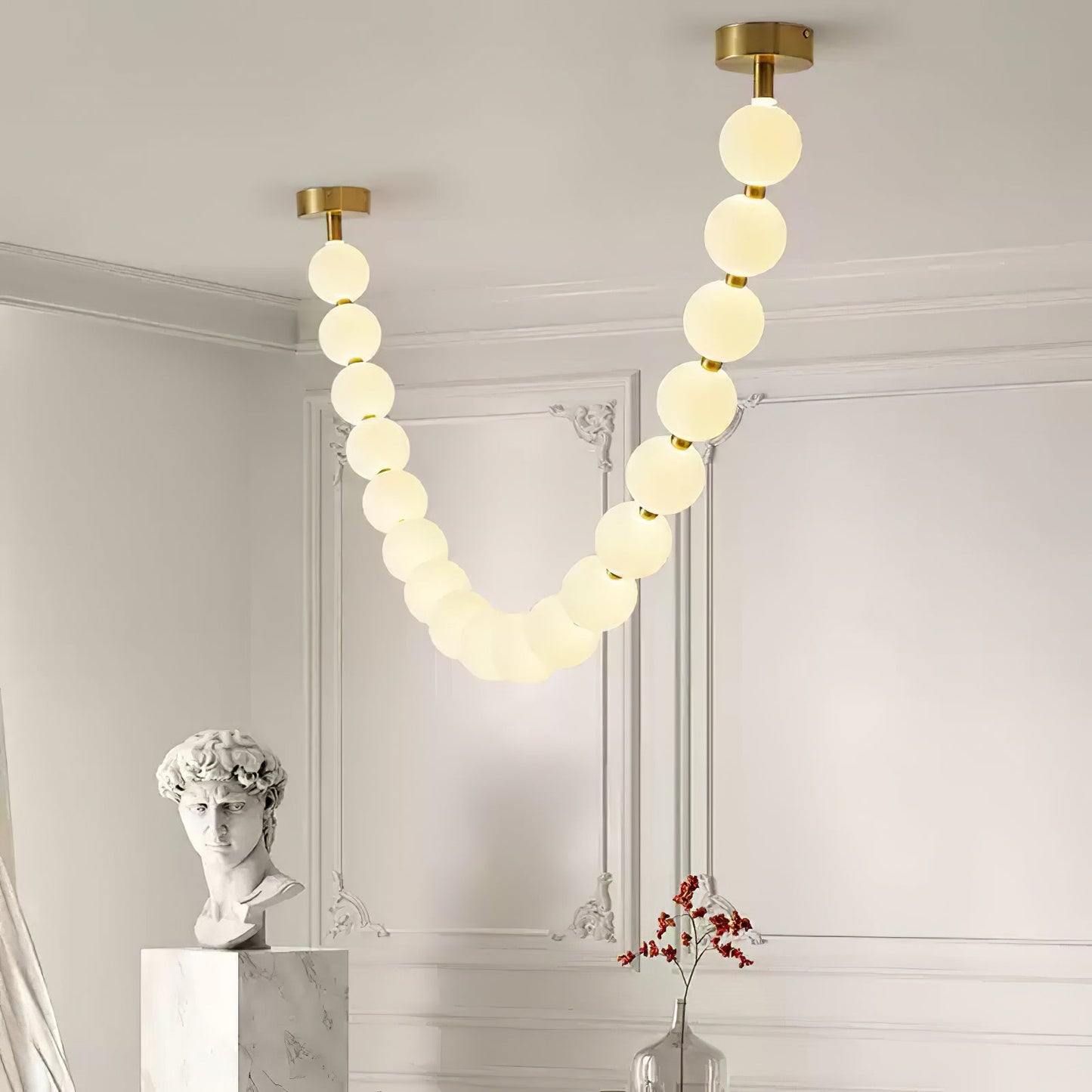 Pearl Necklace Balls Ceiling fixture Chandelier