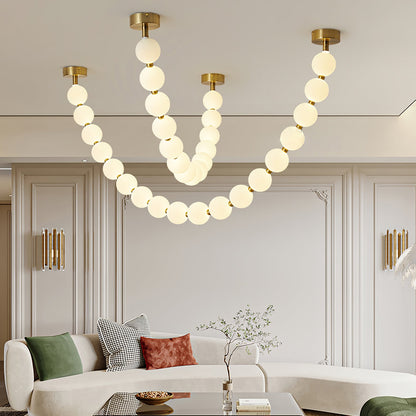 Pearl Necklace Balls Ceiling fixture Chandelier