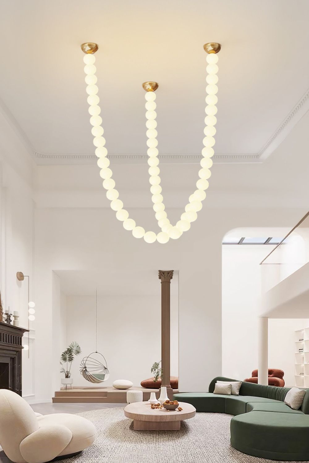 Pearl Necklace Balls Ceiling fixture Chandelier