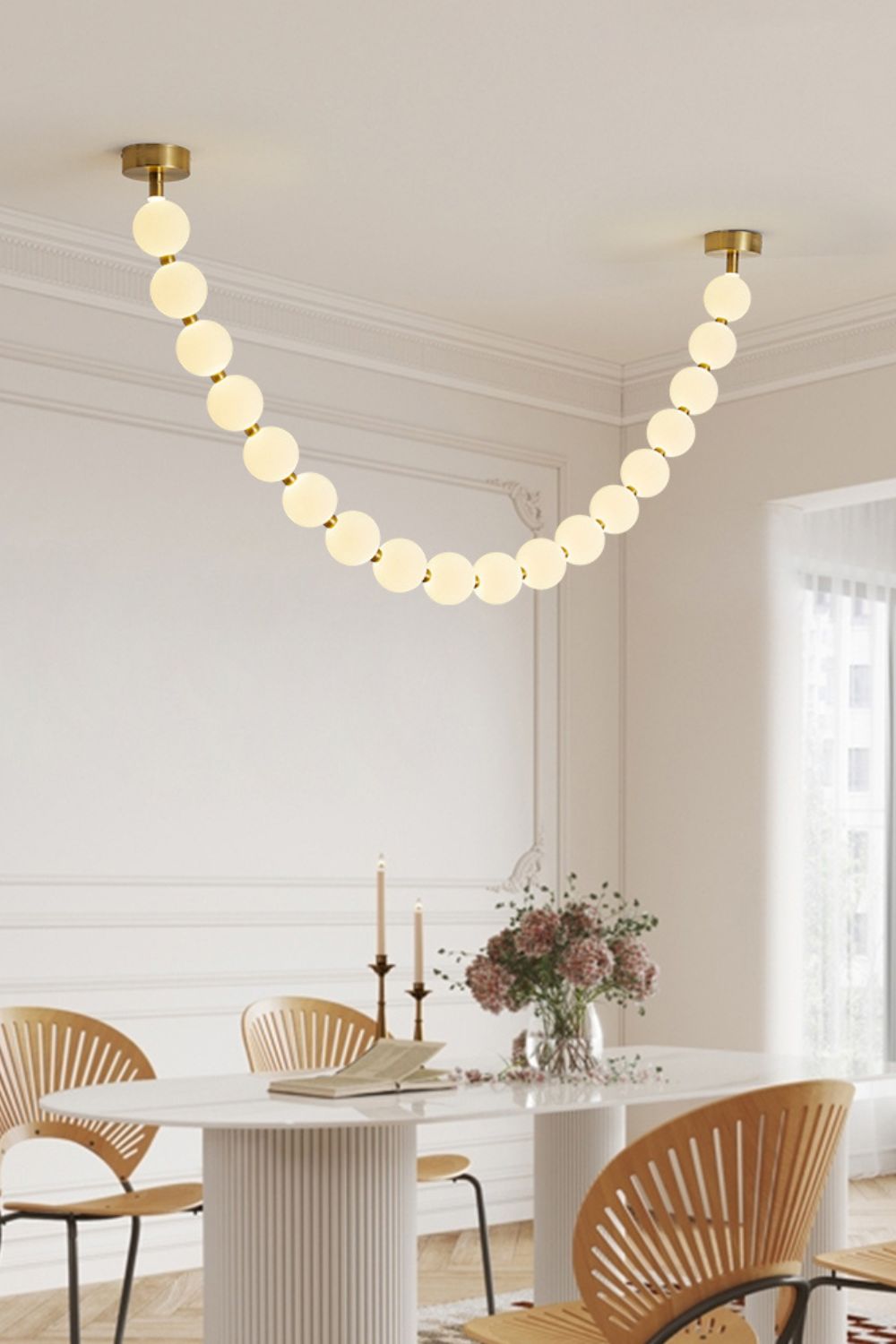 Pearl Necklace Balls Ceiling fixture Chandelier