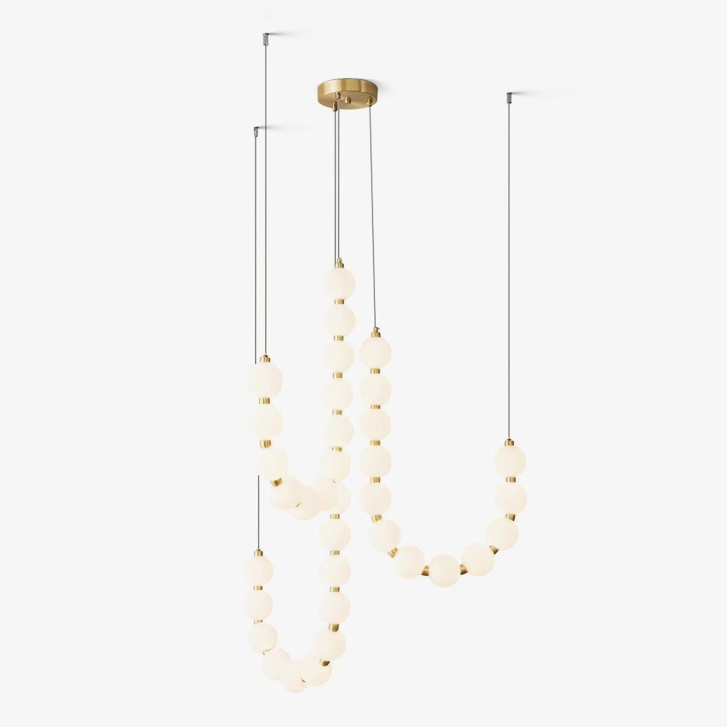 Glass Pearl Necklace Candelabrum Chandelier