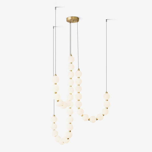 Glass Pearl Necklace Candelabrum Chandelier