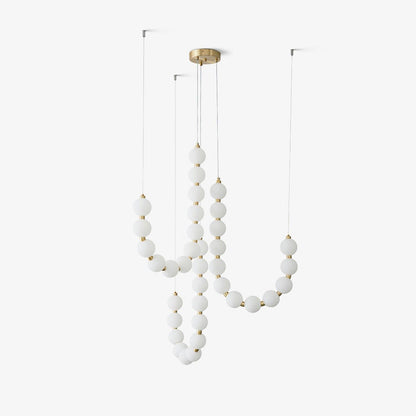 Glass Pearl Necklace Candelabrum Chandelier