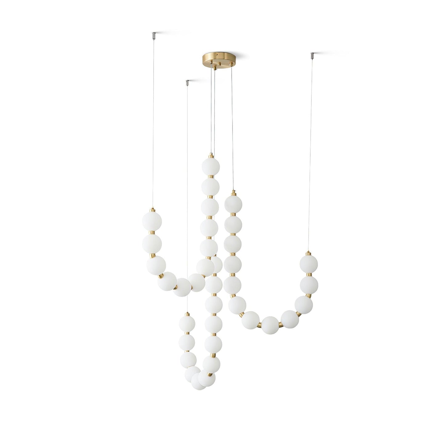 Glass Pearl Necklace Candelabrum Chandelier