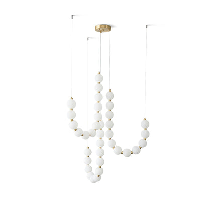 Glass Pearl Necklace Candelabrum Chandelier