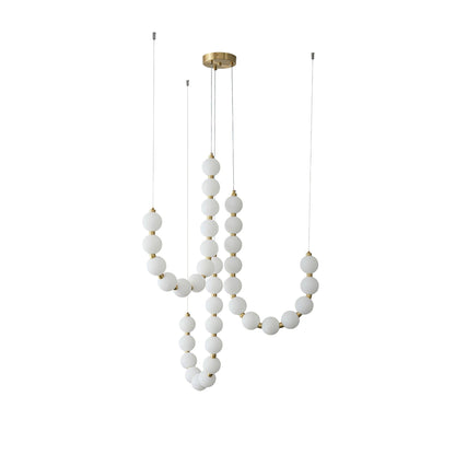 Glass Pearl Necklace Candelabrum Chandelier