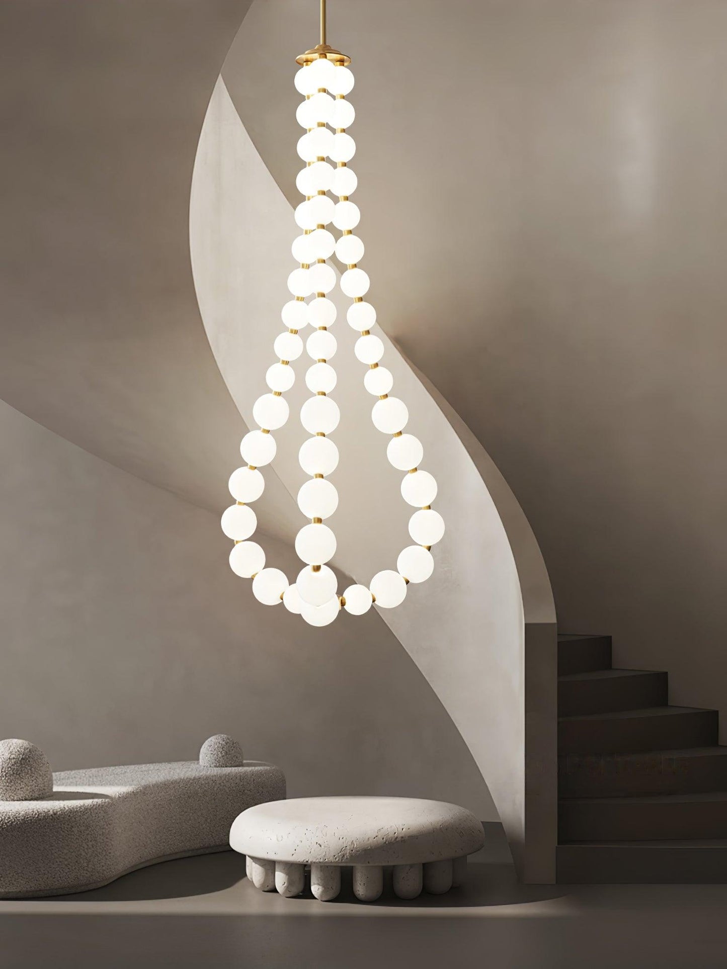 Acrylic Pearl Necklace Chandelier