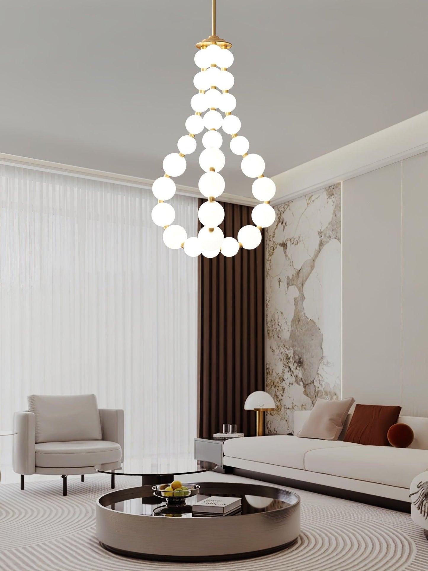 Acrylic Pearl Necklace Chandelier