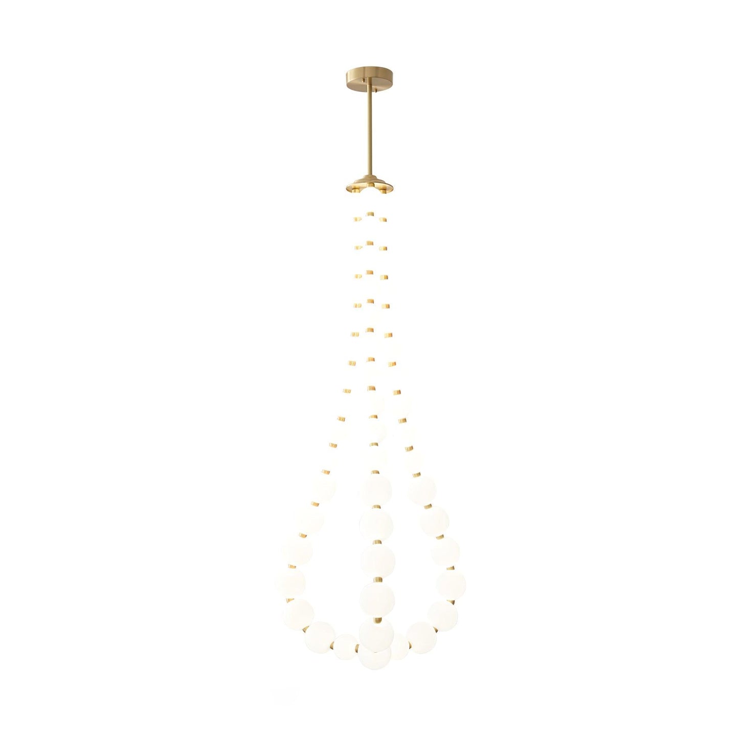 Glass Pearl Necklace Candelabrum Chandelier