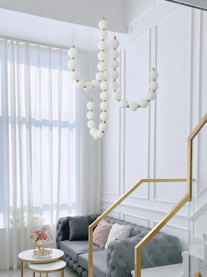 Acrylic Pearl Necklace Chandelier