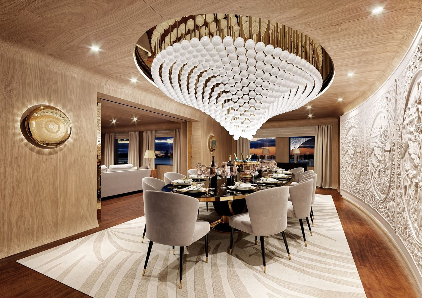 Pearl Wave Customize Chandelier