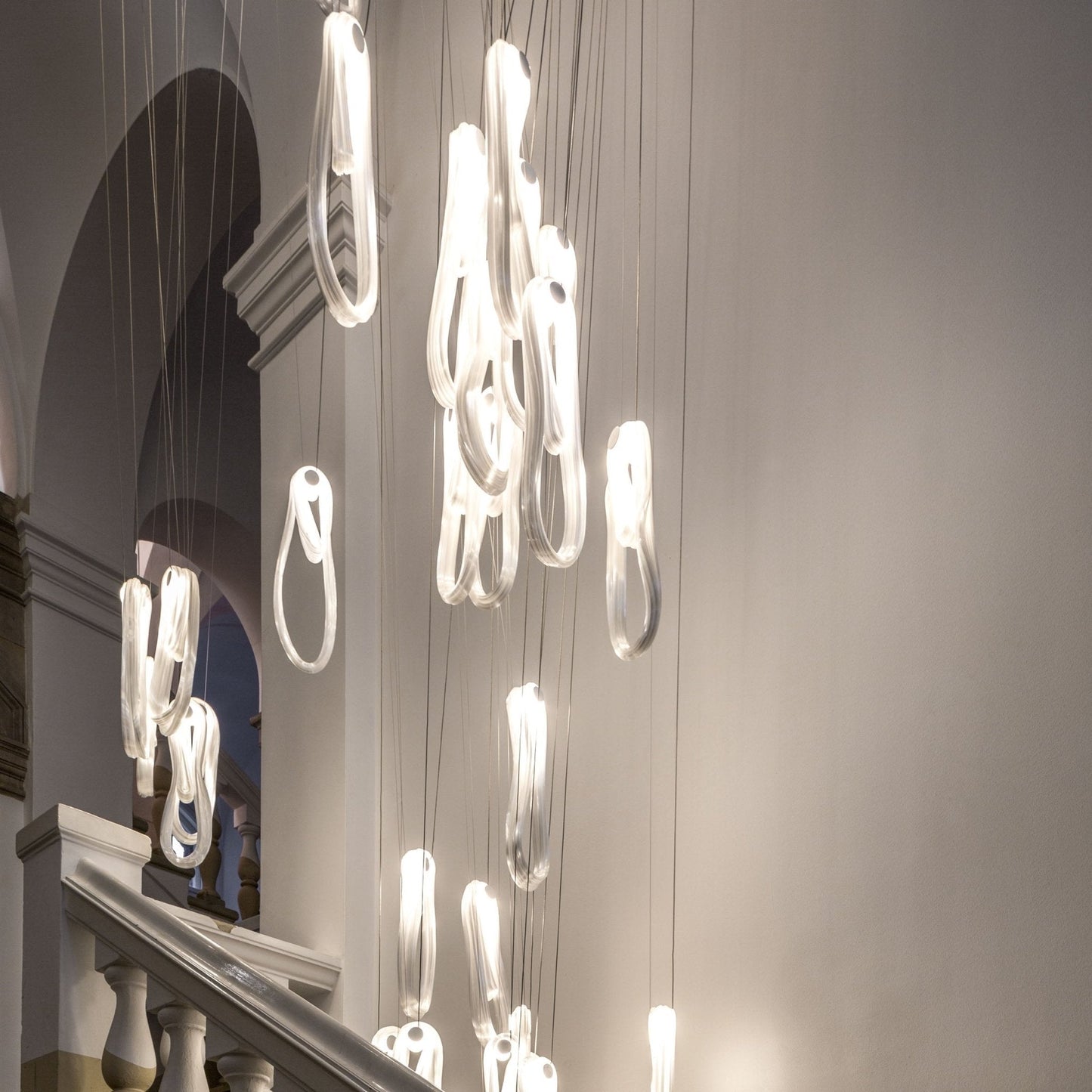 Pearlescent Filament Chandelier