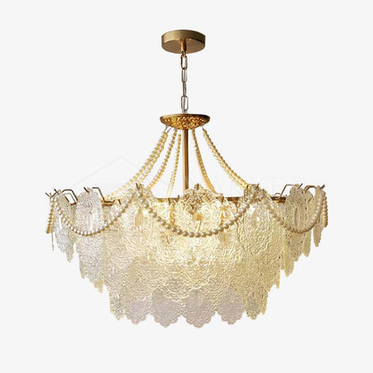 Pearls Glass Electrolier Chandelier