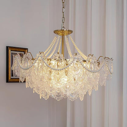 Pearls Glass Electrolier Chandelier