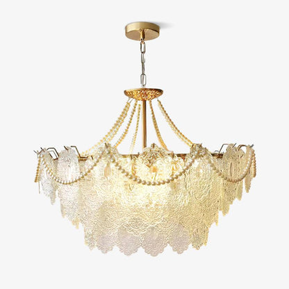 Pearls Glass Electrolier Chandelier