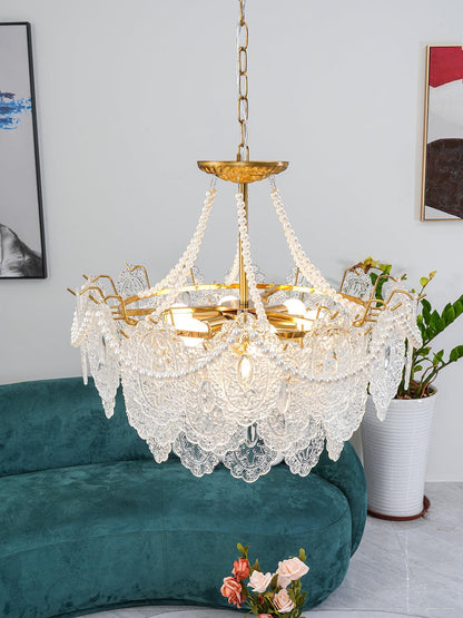 Pearls Glass Electrolier Chandelier