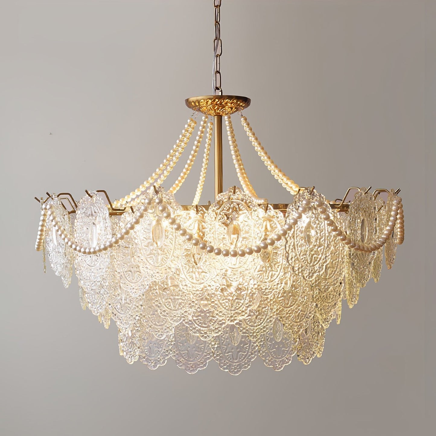 Pearls Glass Electrolier Chandelier