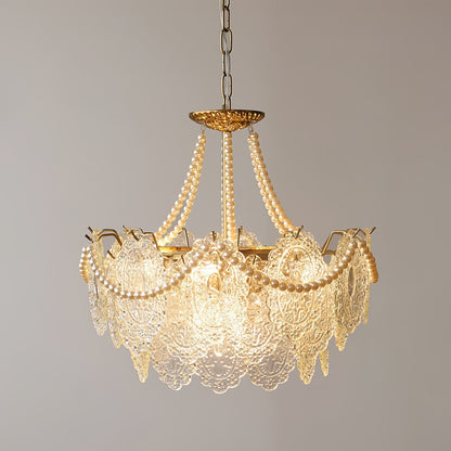 Pearls Glass Electrolier Chandelier