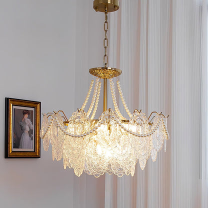 Pearls Glass Electrolier Chandelier