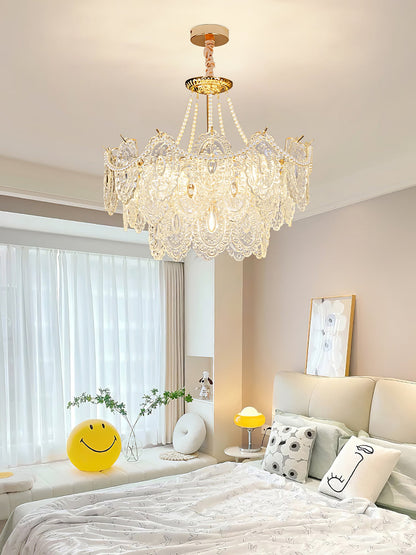 Pearls Glass Electrolier Chandelier