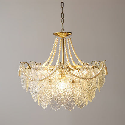 Pearls Glass Electrolier Chandelier