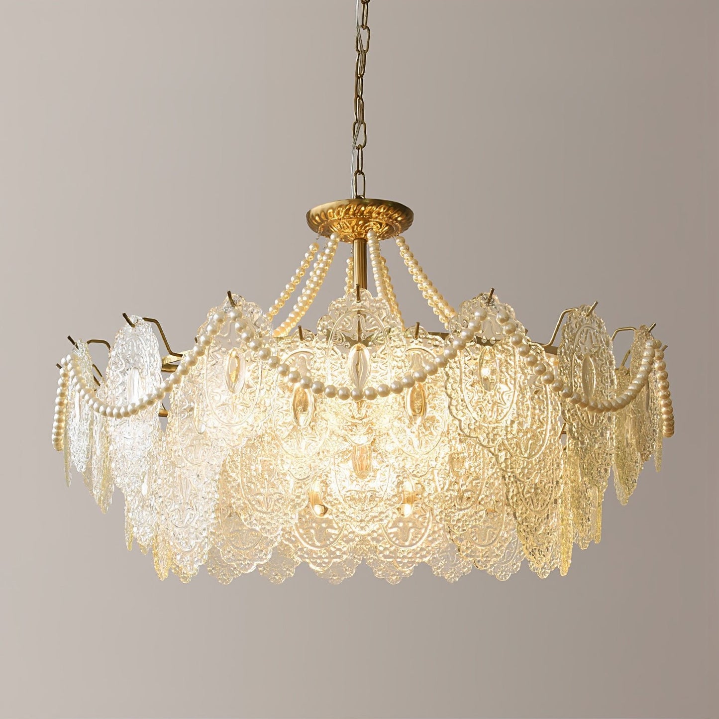 Pearls Glass Electrolier Chandelier