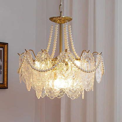 Pearls Glass Electrolier Chandelier