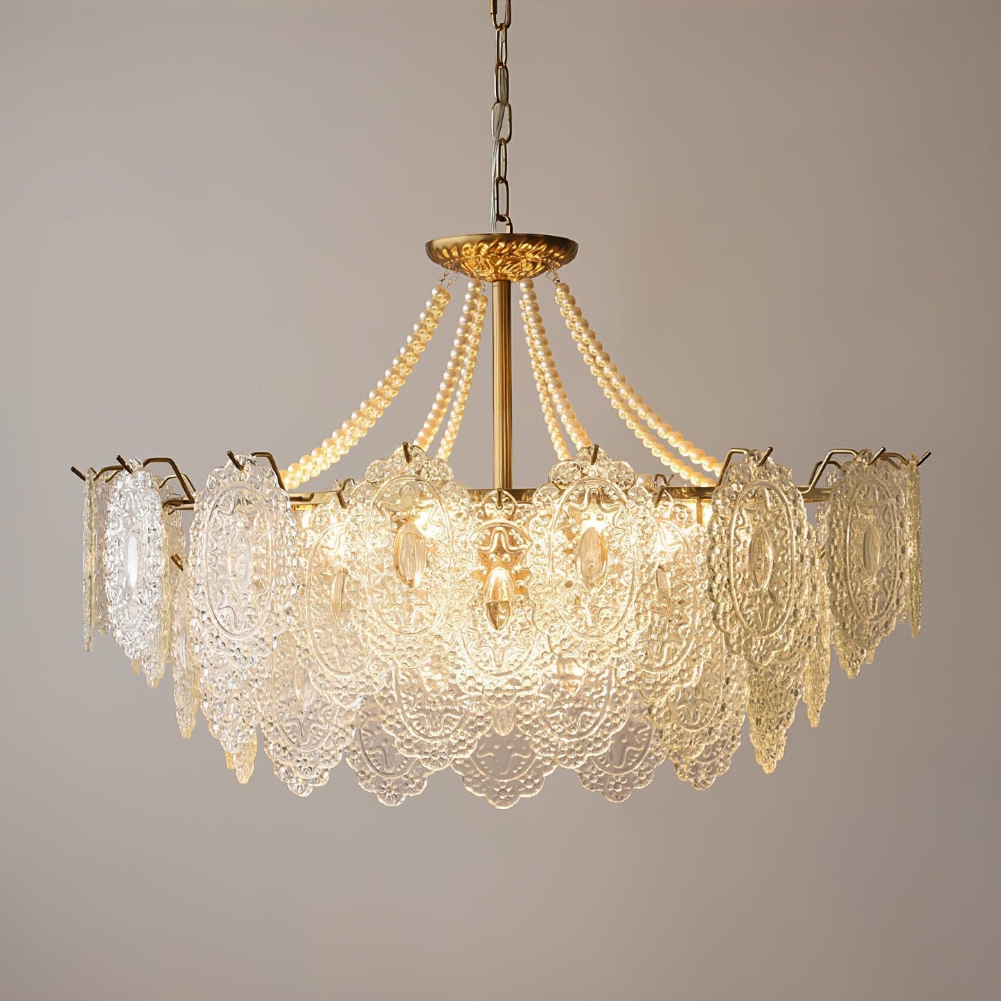 Pearls Glass Electrolier Chandelier